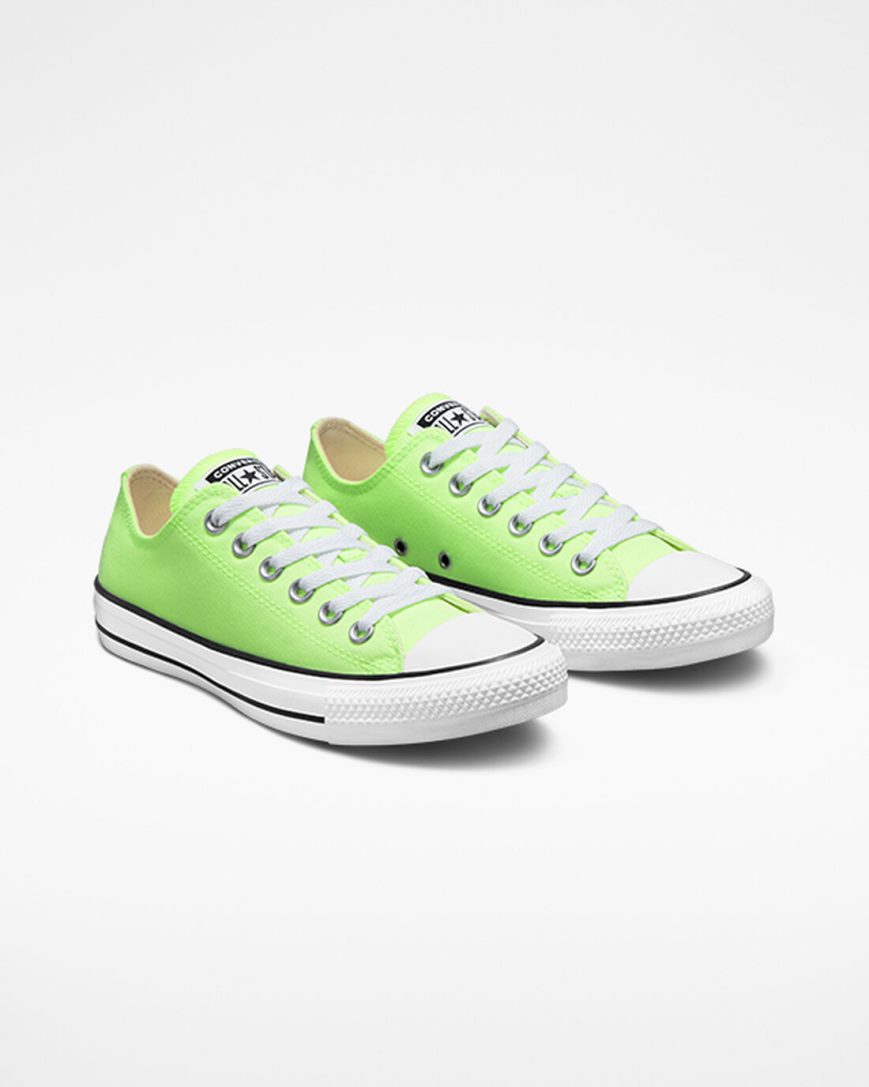 Zapatillas Bajas Converse Chuck Taylor All Star Neon Mujer Verde Blancas Negras | PE 7WE4P5